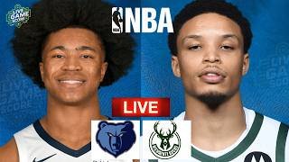 🔴 LIVE: Memphis Grizzlies vs Milwaukee Bucks | NBA BASKETBALL | PLAY BY PLAY