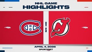 NHL Highlights | Canadiens vs. Devils - April 4, 2026