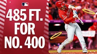 MIKE TROUT HITS HIS 400TH CAREER HOME RUN 🚨 (Which lands a whopping 485-ft. away 🫢😳)