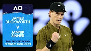 James Duckworth v Jannik Sinner Extended Highlights | Australian Open 2026 Second Round