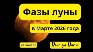Фазы луны в Марте 2026 года