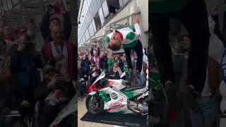 Johann Zarco BACKFLIPS in front of his home crowd 🤸 | 2025 French GP