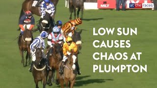 DRAMA AT PLUMPTON 🫣 | Low sun confusion sparks chaos as half of the field pull up!