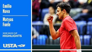 Emilio Nava vs. Matyas Fuele Highlights | 2026 Davis Cup