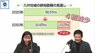 [76]九州の耕地面積2050年に4割減少　安定供給維持へ、農地集約や企業参入必要　2026年版九州経済白書から