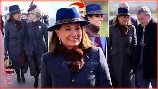 Carole Middleton Steals The Spotlight In Daughter Catherine’s Hat At Cheltenham Ladies’ Day