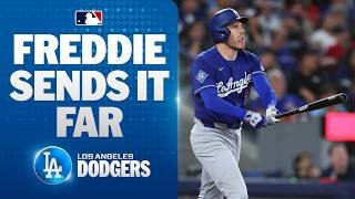 LONG GONE! 😳 Freddie Freeman unloads on a 438-foot home run for the Dodgers! 💥 | MLB Highlights