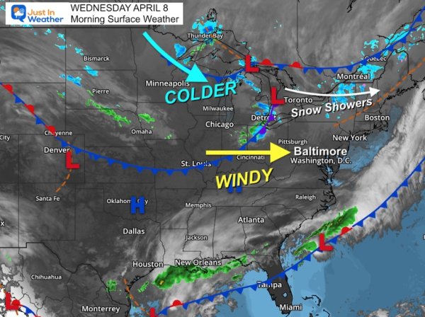 April 6 Weather Colder Winds And A Morning Freeze This Week