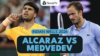 Carlos Alcaraz vs Daniil Medvedev EPIC Semi-Final Clash! | Indian Wells 2026 Match Highlights