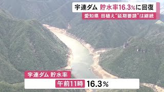 豊川用水の水源・宇連ダムの貯水率が16.3％に回復 節水率緩和まで田植え延期の要請は続けられる見通し (2026/04/02 12:00)