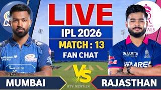 🔴LIVE :RR vs Mi Ipl 2026 13th Match | Ipl Live Score & Commentary | Rajasthan vs Mumbai Live