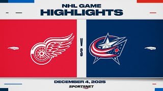 NHL Highlights | Red Wings vs. Blue Jackets - December 4, 2025