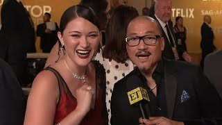 Isa Briones' Dad CRASHES Her 2026 Actor Awards Interview! (Exclusive)