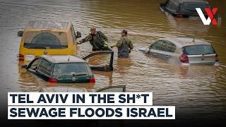 Iranian Cluster Missiles Flood Tel Aviv Streets After Direct Hit On City's Sewage System | VERTEX