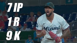 Sandy Alcantara Strikes Out 9 over 7 Strong Innings vs Cardinals!