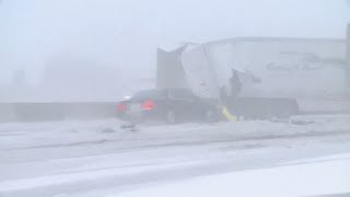 VIDEO: More than 50 cars, trucks and semis crash on I-80 near Des Moines