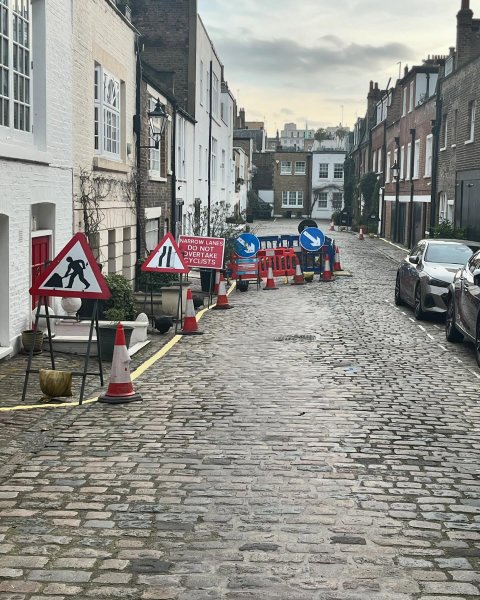 This is a dead end street. I think the sign person is may...