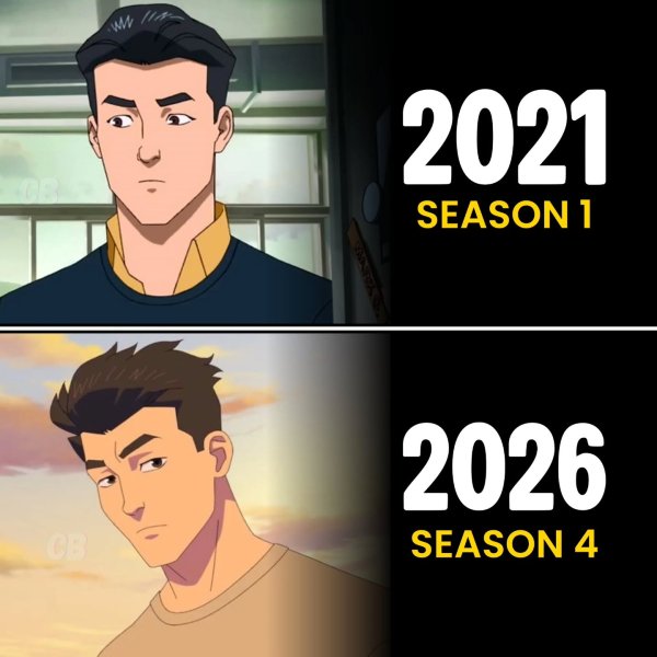 Mark from 'INVINCIBLE' Season 1 design vs season 4 design...