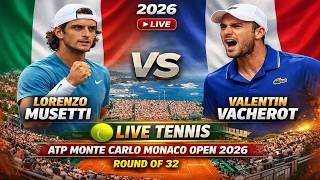 Lorenzo Musetti vs Valentin Vacherot 🎾LIVE TENNIS ATP MONTE CARLO MONACO OPEN 2026 | Round Of 32