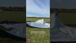 This makes a huge difference in the summertime! #coop #chicken #farm #shade #cooler #burning