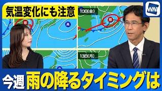 【週間天気予報】今週は雨と晴れが交互に 朝の冷え込みと昼の気温上昇にも注意