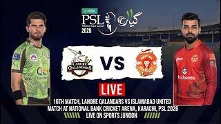 PSL 2026 16th Match | Lahore Qalandars vs Islamabad United | Urdu Commentary | Sports Junoon