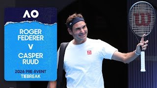 Roger Federer v Casper Ruud Tiebreak | Australian Open 2026