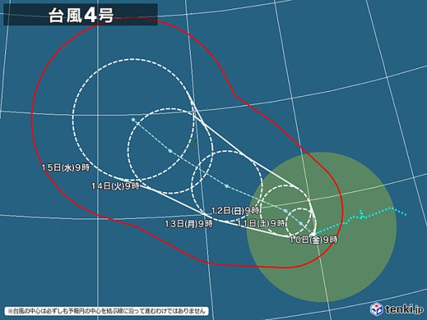台風4号(2026年) - tenki.jp