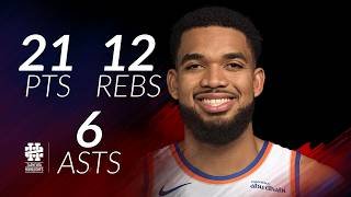 Karl-Anthony Towns 21 pts 12 rebs 6 asts vs Hawks 25/26 season