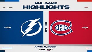NHL Highlights | Lightning vs. Canadiens - April 9, 2026