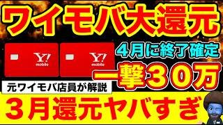 【激アツ】ワイモバキャッシュバックは3月が最高峰！ただし4月から大減額…最大化するための完全攻略最新版