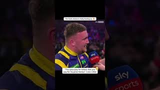 Darts player Luke Littler did NOT hold back while getting booed #darts #lukelittler #sports #darts🎯