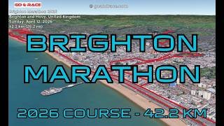 Brighton Marathon 2026: 3D Video Course Map | 42.2 km - Brighton and Hove