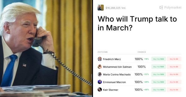 Who will Trump talk to in March?