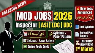 Ministry of Defence (MOD) Jobs 2026 | Syllabus, Paper Pattern, Apply Online Guide