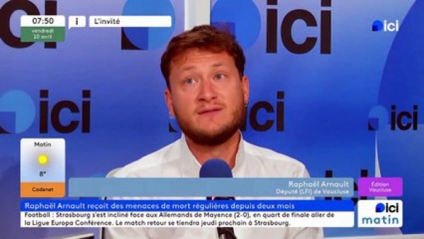 Cr&eacute;ateur de "La jeune garde" et d&eacute;put&eacute; LFI, Rapha&euml;l Arnault se positionne ce matin en victime innocente de "la violence d'extr&ecirc;me droite" dans une interview &agrave; la radio Ici Vaucluse : Actualit&eacute;s - Orange