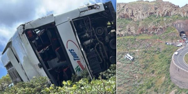 British tourist dead and more than 20 injured after bus loses control and crashes into ravine on Canary Islands