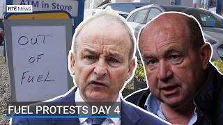 Ireland on the brink of fuel shortage as protests intensify | RTÉ News