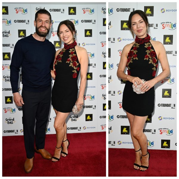 kelvin_fletcher and liz_fletcher83 pose for pictures on t...