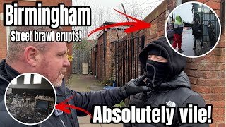 BIRMINGHAM - Street Fighting In Brum! Absolutely Disgusting This Is Birminghams Biggest Crack Den! 