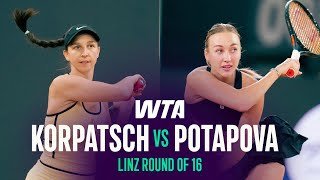 Tamara Korpatsch vs. Anastasia Potapova | 2026 Linz Round of 16 | WTA Match Highlights