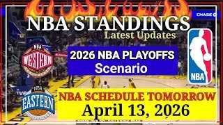 NBA STANDINGS Playoffs scenario April 12, 2026 | NBA Playoffs 2026| NBA SCHEDULE 