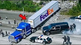 Des Camionneurs METTENT FIN à des Courses-Poursuites Policières !