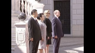 Prince Albert II of Monaco Holds Grand Ceremony to Welcome President Xi