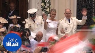 Prince Albert II greets crowds after 2011 marriage - Daily Mail