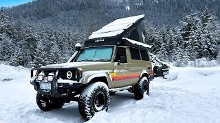 -6°C Winter STORM CAMPING, LandCruiser Freezes!