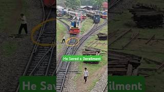 He saved a derailment! #railway #point #switch