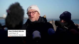 CORRECTION: Humpback whale free after days in shallow water at German beach