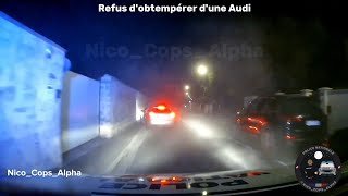 ​Refus d'obtempérer, il finit dans le décor sous nos yeux - Police Nationale [DashCam]