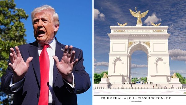 En ligne, critiques contre le projet d’« Arc de Trump »